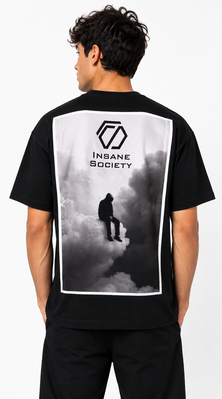 T-shirt oversize NUAGES Noir