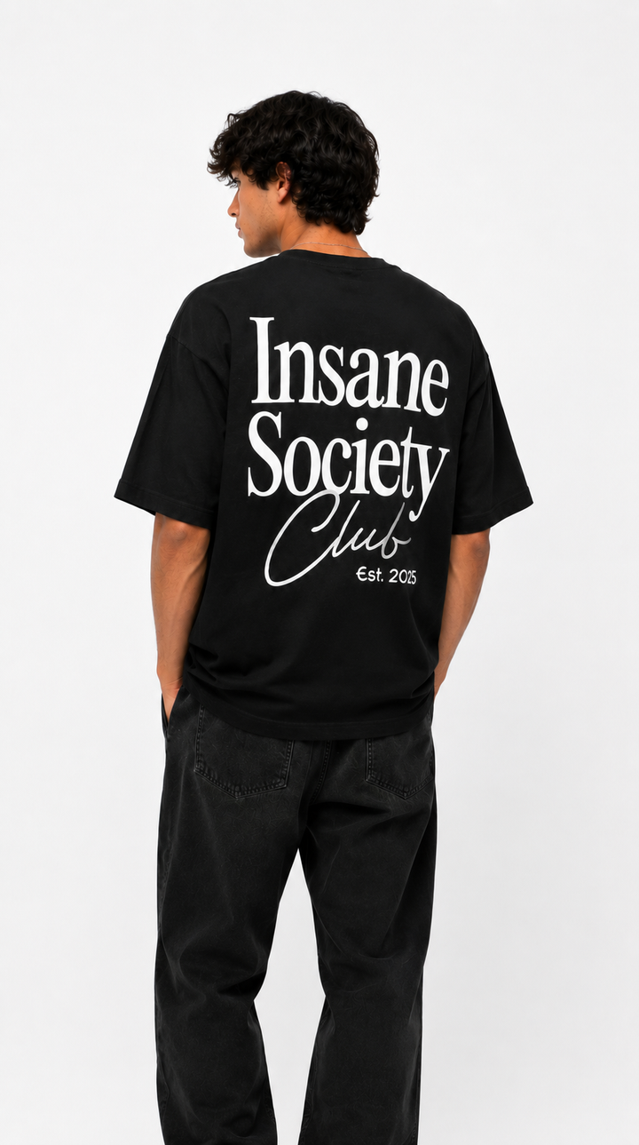 Oversize T-Shirt CLUB Black