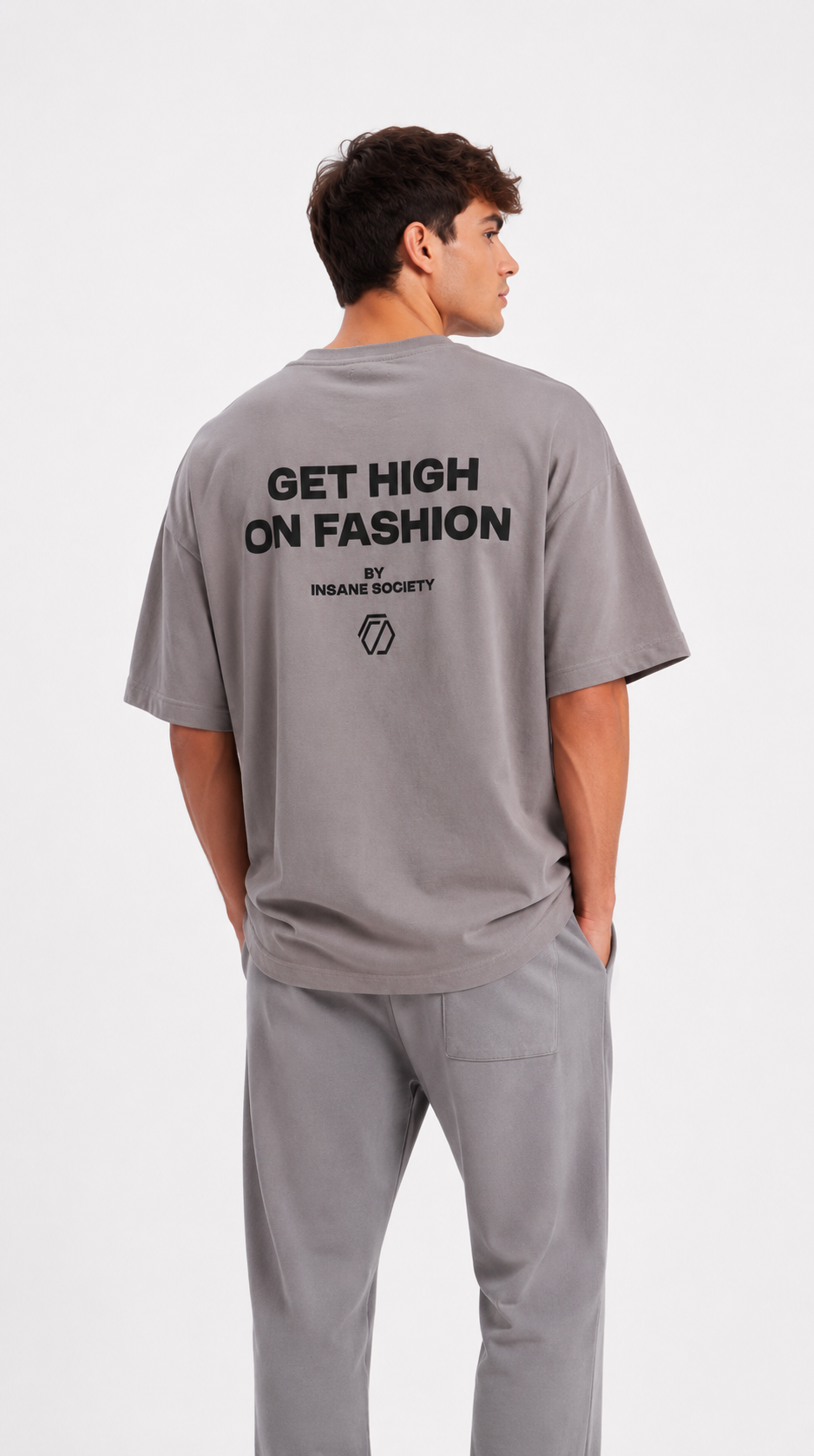 T-shirt oversize GRIS FONCÉ
