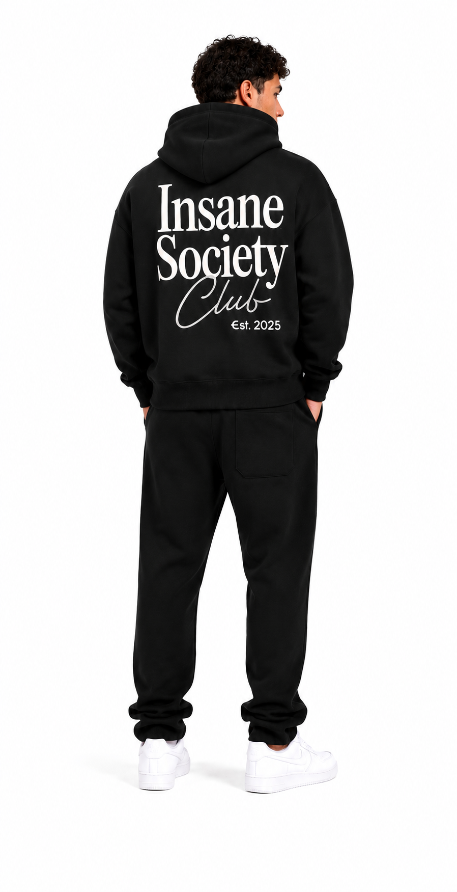 Oversize Zip Hoodie CLUB Black