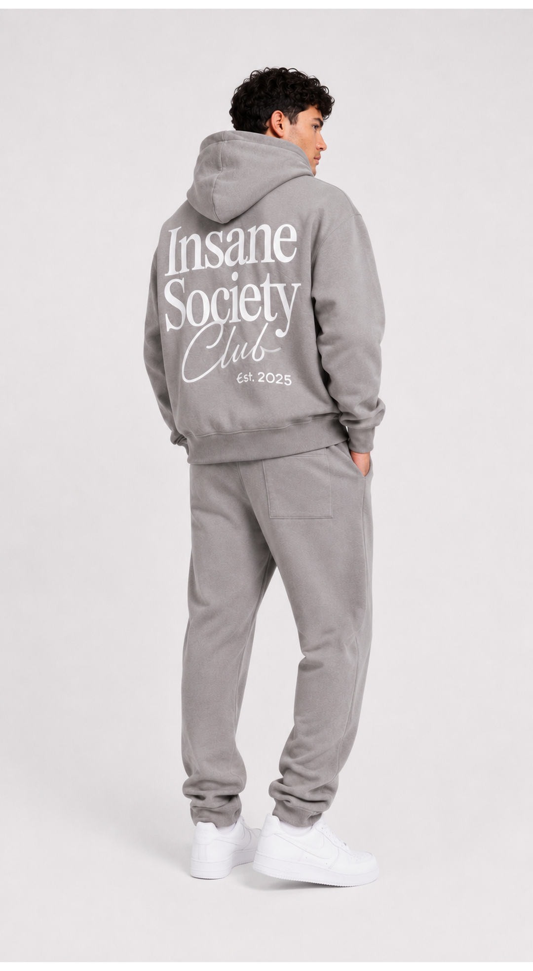 Oversize Zip Hoodie CLUB Grey