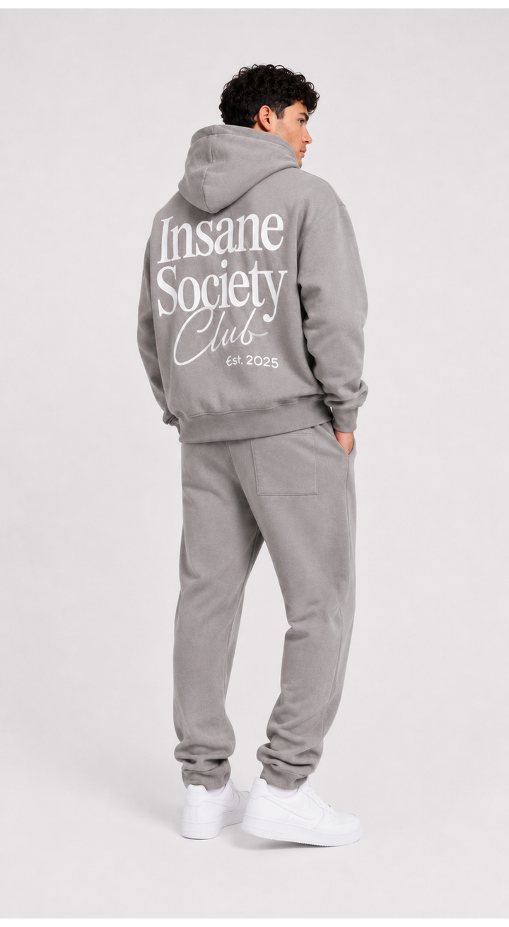 Oversize Zip Hoodie CLUB Grey