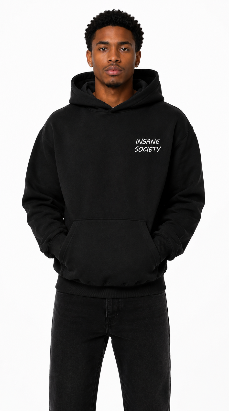 Oversize Hoodie Classic Black von Insane Society