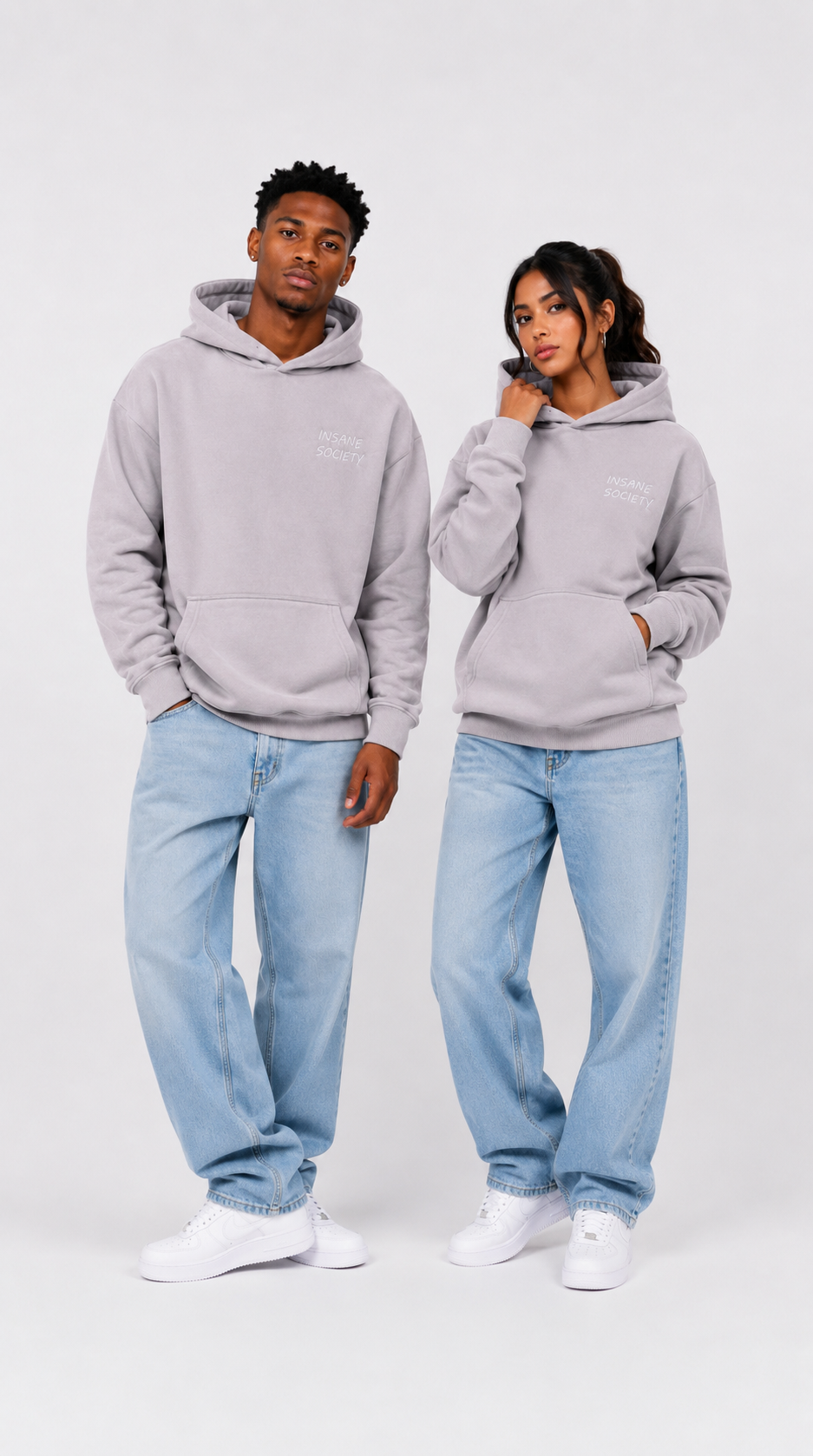 Oversize Hoodie Classic Grey Unisex von Insane Society
