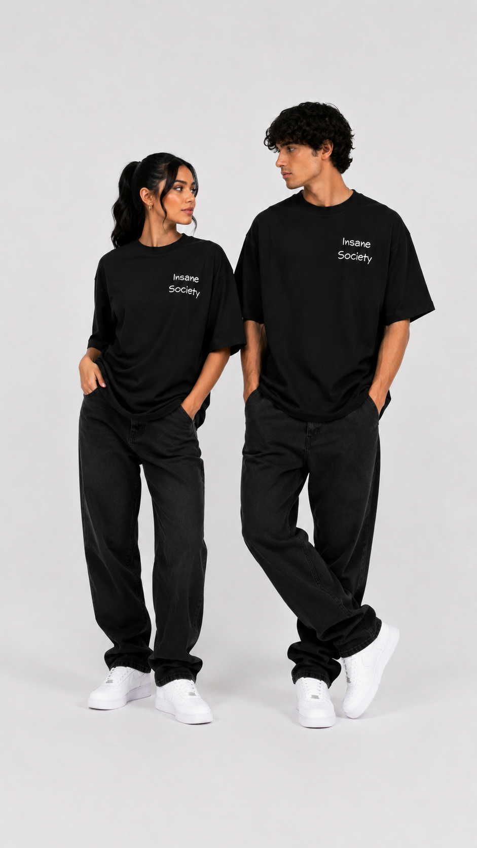 Oversize T-Shirt Classic Black Unisex von Insane Society