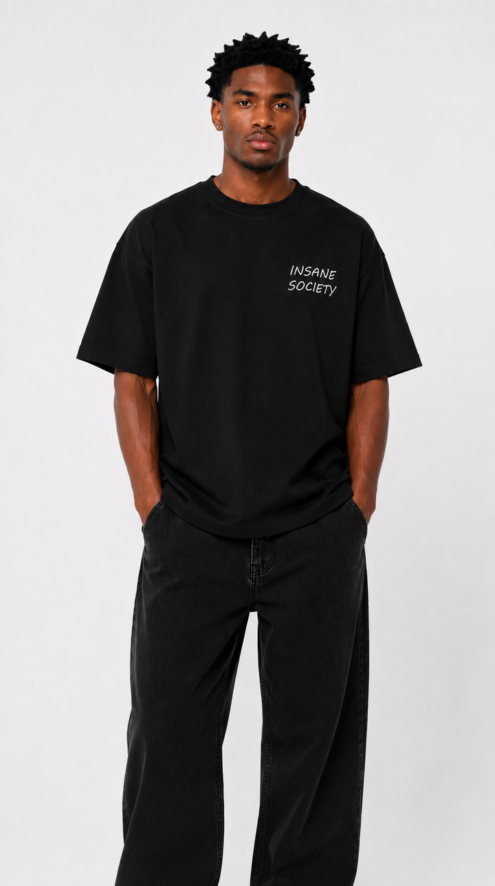 Oversize T-Shirt Classic Black von Insane Society