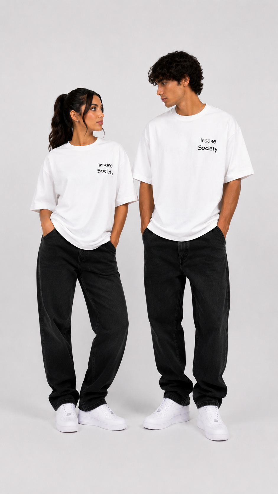 Oversize T-Shirt Classic White Unisex von Insane Society