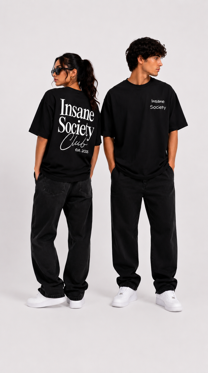 Oversize T-Shirt Club Black Unisex von Insane Society