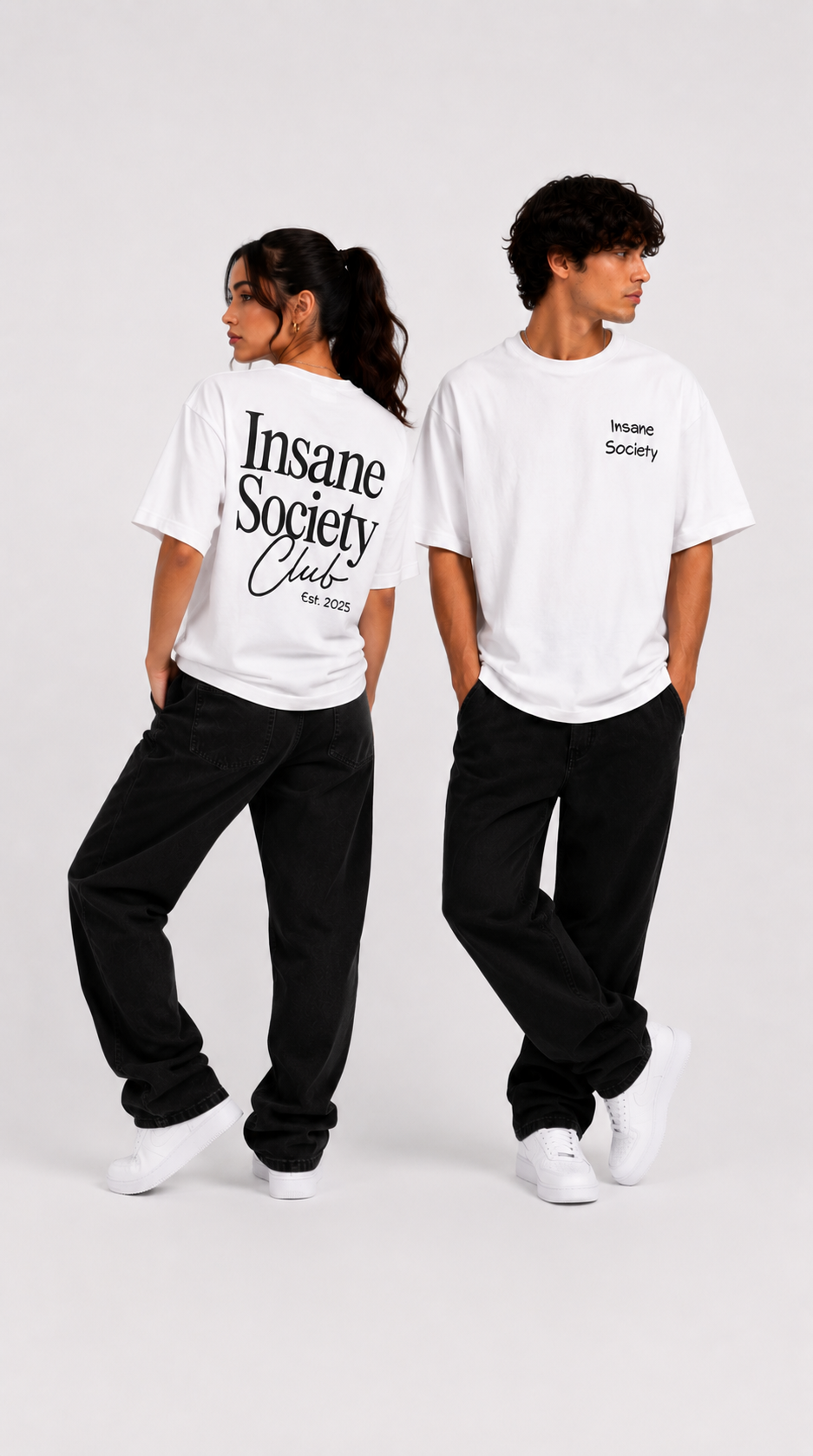 Oversize T-Shirt Club White Unisex von Insane Society