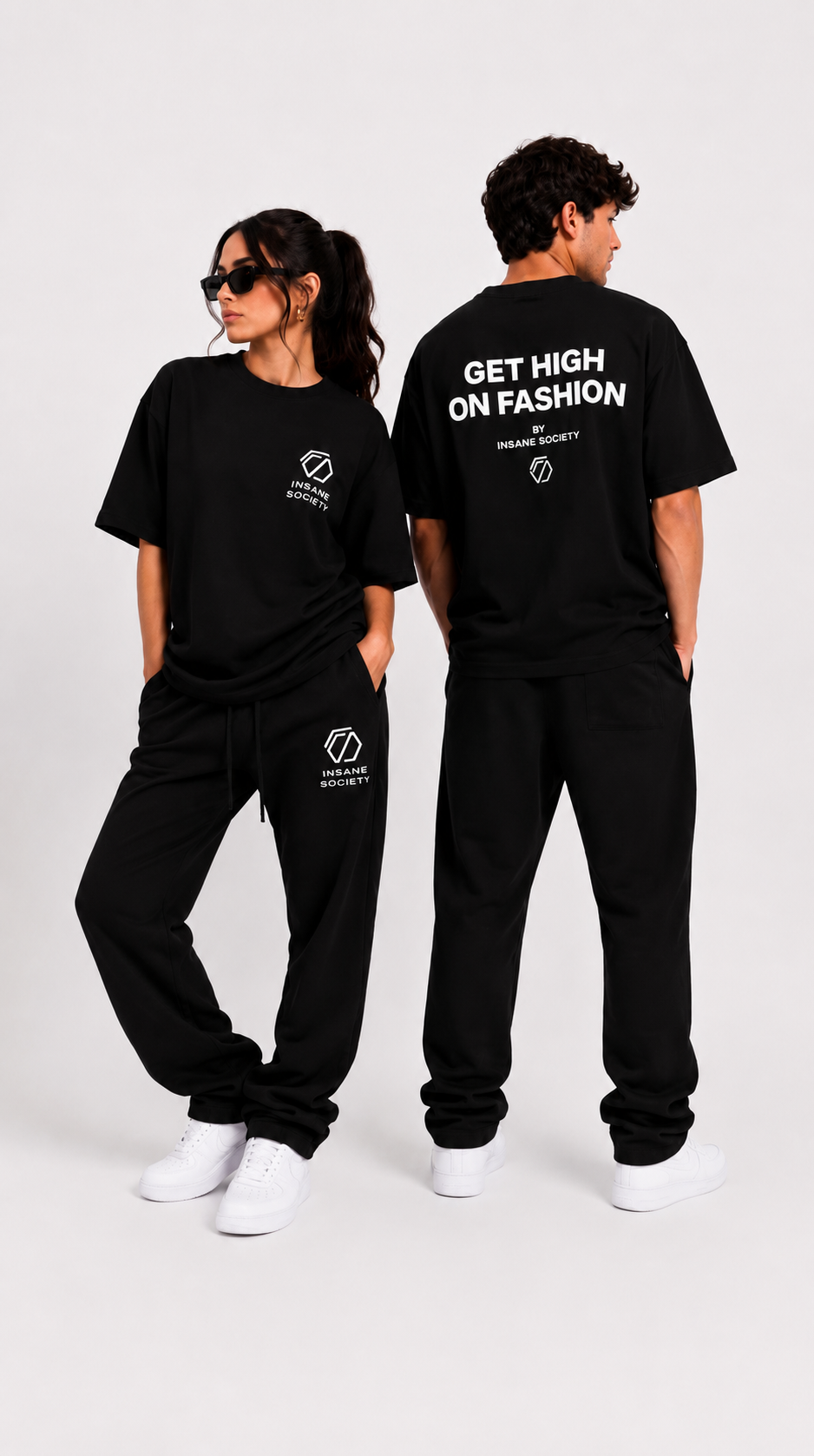 Oversize T-Shirt High Black Unisex von Insane Society