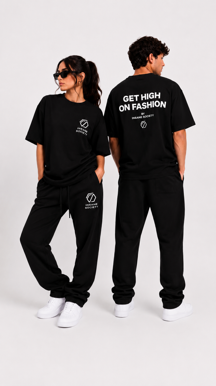 Oversize T-Shirt High Black Unisex von Insane Society